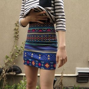 Aztec printed pencil skirt